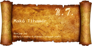 Makó Tihamér névjegykártya
